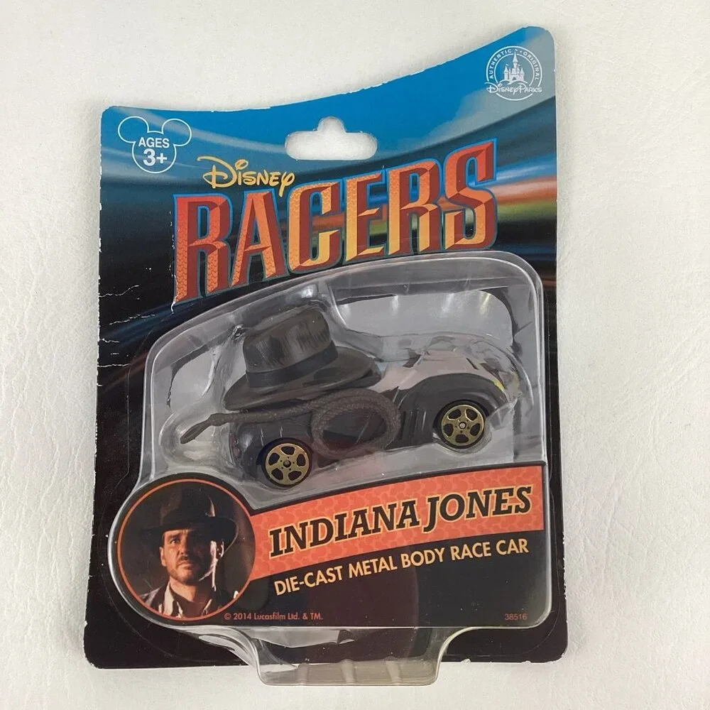 Disney Parks Racers Indiana Jones Die Cast Metal Body Race Car Souvenir Toy New